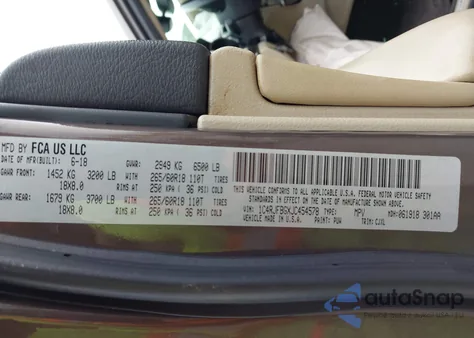 2018 Jeep Grand Cherokee Limited 4X4 z USA, uszkodzony, nr VIN 1C4RJFBGXJC454578